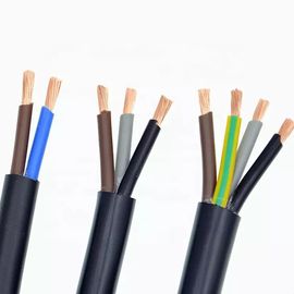 Ennegrezca la base trenzada cable forrada caucho modificada para requisitos particulares 4m m 450v/750v del cobre 5